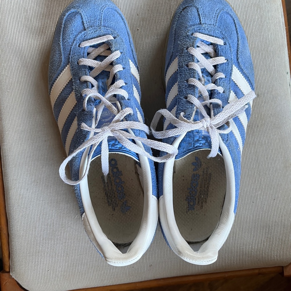 Adidas Blue and white Gazelles
